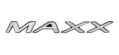 Emblema Adesivo Maxx Resinado Na Cor Prata Linha Gm