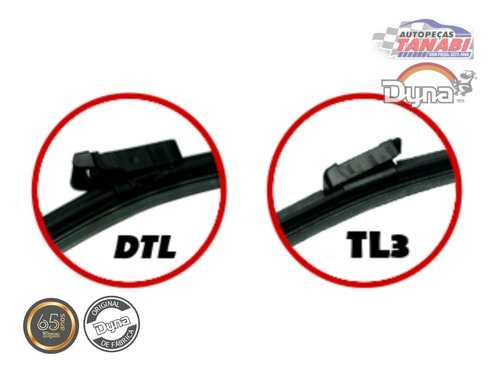 Imagem 2 de 3 de Palhetas Limpador Parabrisa Original Dyna Slim Blade - Par