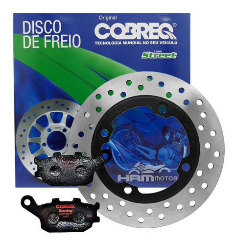 Kit Disco De Freio Traseiro Cb 300r Cobreq +pastilha Com Abs
