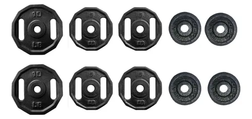 MANCUERNAS 10 KILOS X2 PESAS RUBBER DUMBBELL ENCAUCHADO