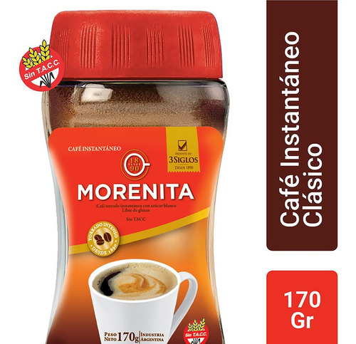 Morenita Cafe Instantaneo Torrado Clasico Sin Tacc 170 Gr