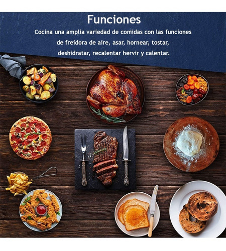 Imagen 4 de 8 de Horno/freidora De Aire 21 L Digital Programable Elite Acero