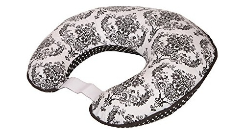 Bacati Classic Damask Whiteblack Almohada De Lactancia