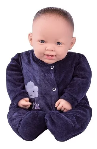 Bebê Caio de Roupinha Azul (Bebe Reborn Menino de Silicone) – Bebe Reborn  Original