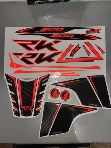 Calcomanias Rk 200 Fibra Carbono