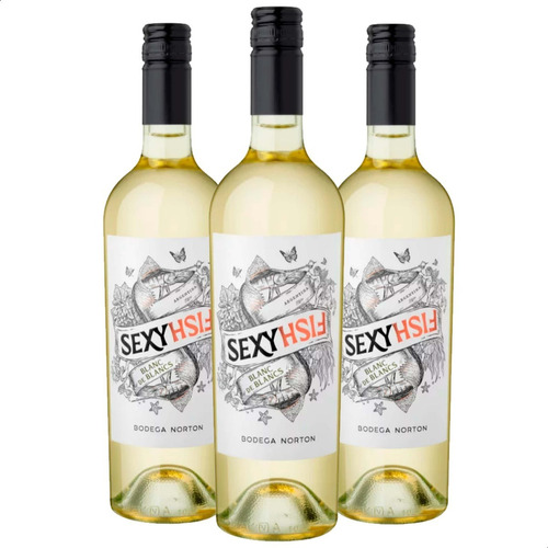 Vino Blanco Sexy Fish Blanc De Blancs Norton - Pack X3 Unid