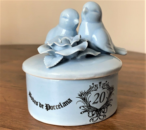 Imagem 3 de 4 de Porta Joia Passaros Bodas De Porcelana 20 Anos De Casamento