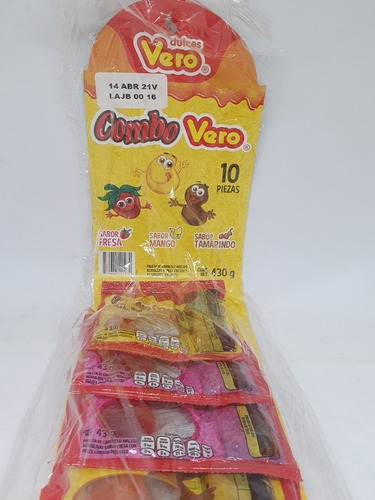 Imagen 2 de 3 de Combo Vero Paleta Con Jalea 10 Piezas Sabores Surtidos