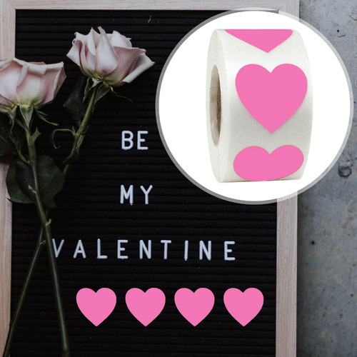 Pegatinas De Corazón, Pegatinas Decorativas, 500 Rosa
