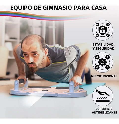 Barras Push Up Tabla Para Lagartijas Ajustable Cronometro