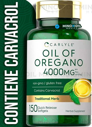 Aceite De Orégano 4000mg Potencia Máxima 150 Cápsulas Sabor Sin sabor