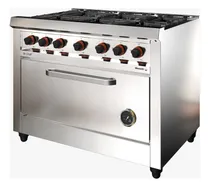 Comprar Cocina Industrial 6 Hornalla Y Horno Piso De Piedra Morelli