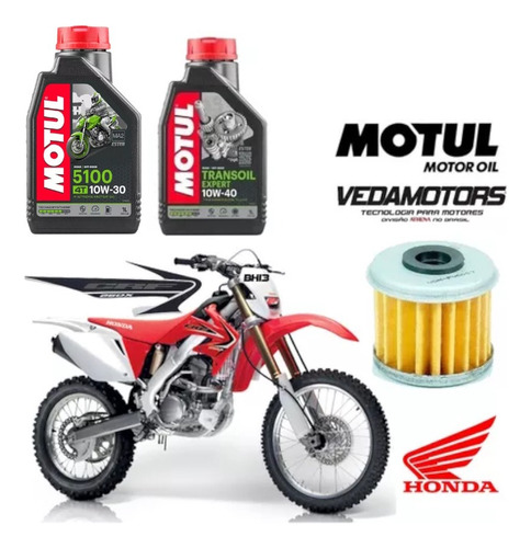 Troca Óleo Motul 5100 10w30 Crf 250x Fvc007 Transoil 10w40