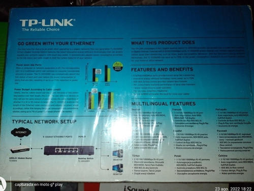 Tp-link Switch Router 5 Puertos Gigabit Usado Como Nuevo (Usado)