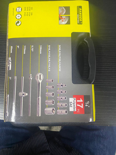 Imagen 3 de 4 de Juego De Copas Herramientas 17 Piezas Mecanica Ratchet 1/4