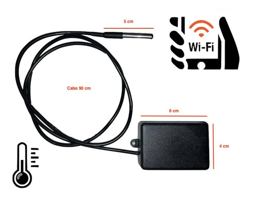 Termômetro Com Sensor Resist. Água  Piscinas - Web - Wifi 