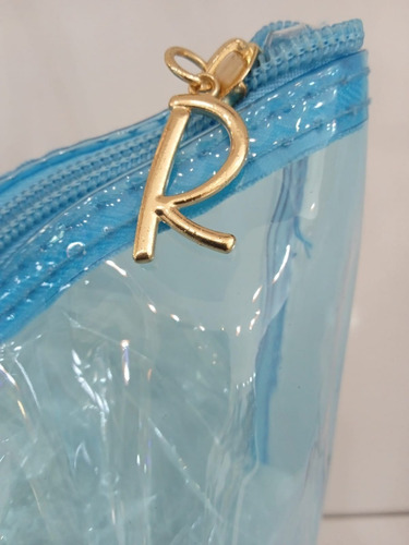 Bolsa Nécessaire Transparente Com Alça Ruby's Cor Azul
