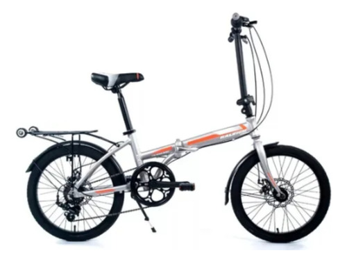 Bicicleta Plegable Raleigh R20 6v Freno Disco G Gris/narajna 20