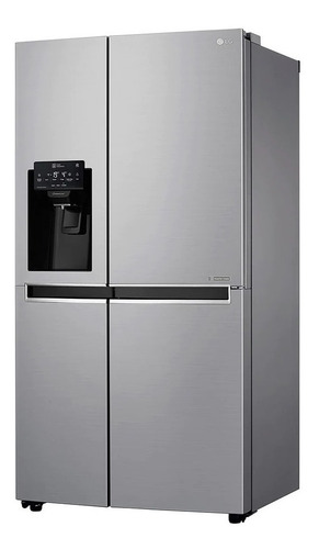 Heladera con freezer inverter LG GS65SPP1 color platinum silver con capacidad de 601L