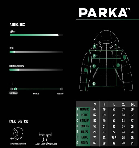 Campera Inflada Enki Grey