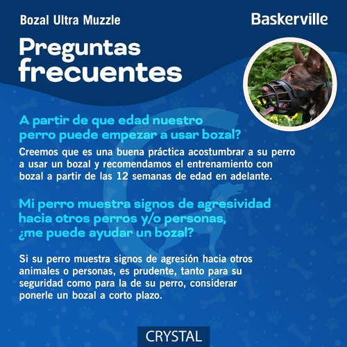 Bozal Baskerville Ultra Muzzle Perro Talle 1