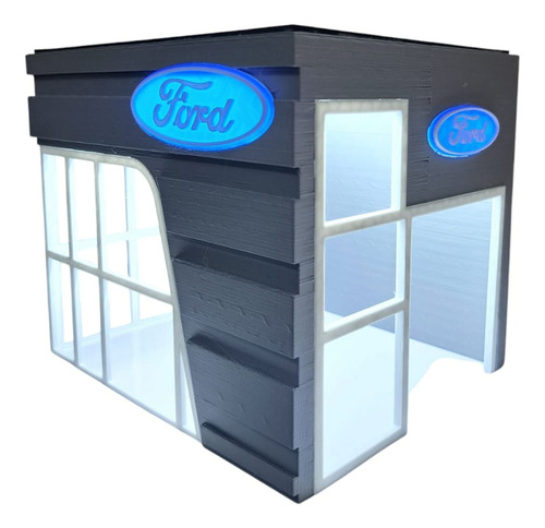 Diorama Concesionaria Para Autos A Escala 164 /143 Con Luces
