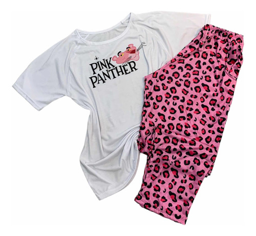 Pijama Largo Pantera Rosa Pantalon + Remera