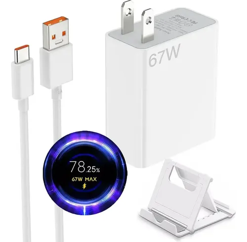 Cargador Turbo 67w Super Rápido Tipo C para Xiaomi 12 13 14 Xiaom...