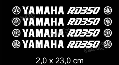 Adesivos Centro Roda Refletivo Moto Yamaha Rd350 Rd33 Cor Adesivo Emblema Gráfico Rd350