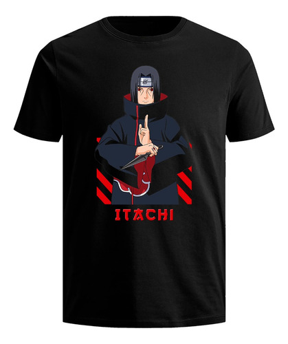 Playera Itachi Anime Naruto Uchiha Akatsuki Camiseta Hombre1