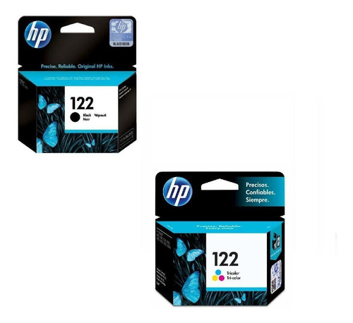 Kit Cartuchos De Tinta Hp 122 Original Negra Y Tricolor