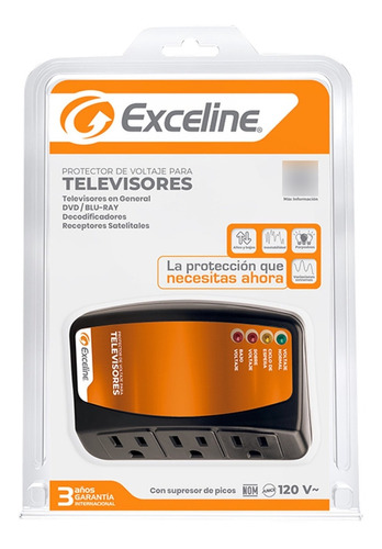 Protector De Voltaje Para Televisores, Exceline 120v