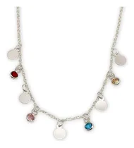 Comprar Collar Circones Colores Colgantes Plata Ley Ley 925 + Caja