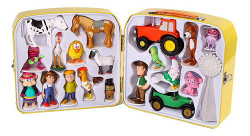 Granja De Zenon Maleta De Lata Con 20 Figuras Coleccionables