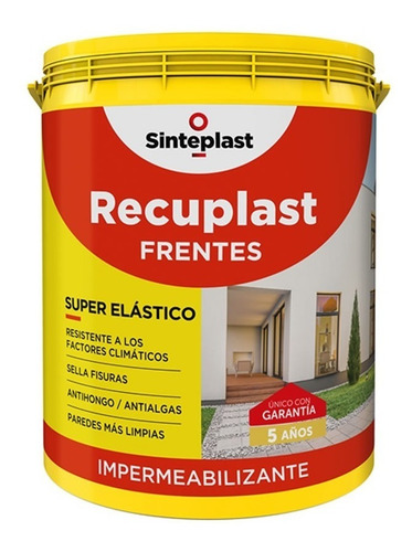 Imagen 1 de 6 de Recuplast Frentes Impermeabilizante 4 Lts -colores