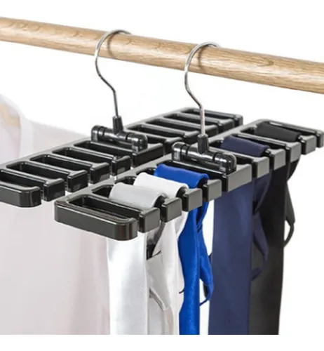 2 Clothes Racks Belt Storage Holder Ties Black