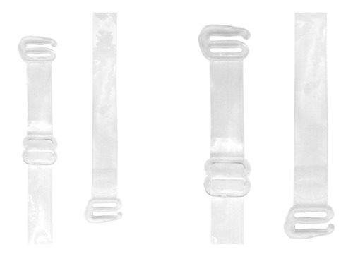 Pack X 4 Bretel Silicona 6mm Gancho Plastico Almendra Br81.4