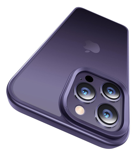Funda iPhone 14 Pro Case Violeta Mate Traslucida Antidesliza