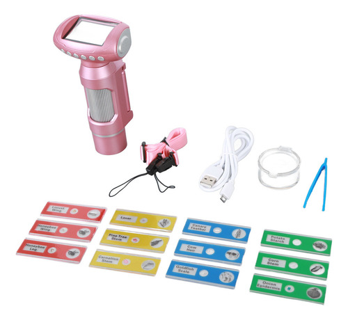 Kit De Microscópio Infantil Portátil 1080p Eletrônico Portát