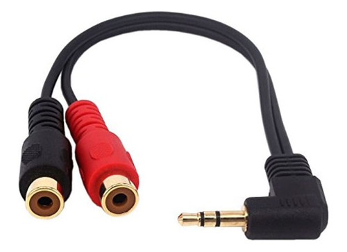 Wpeng Cable Adaptador De 35 Mm A 2rca 8 Pulgadas Chapado En