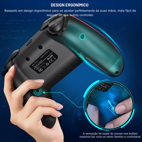 Controle Sem Fio Compatível Nintendo Switch Pc Android Ios
