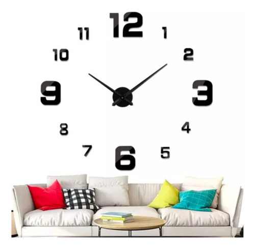 Reloj De Pared Decorativo 3d Grande Diseño Moderno