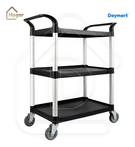 Carrito De Servicio 3 Niveles Con Ruedas Resistente Y Ligero