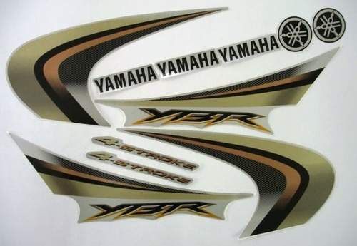 Kit Adesivo Jogo Faixas Yamaha Ybr 125 2007 Prata