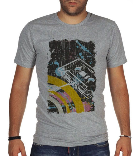 Remera De Hombre Casette Musica Colors Artwork