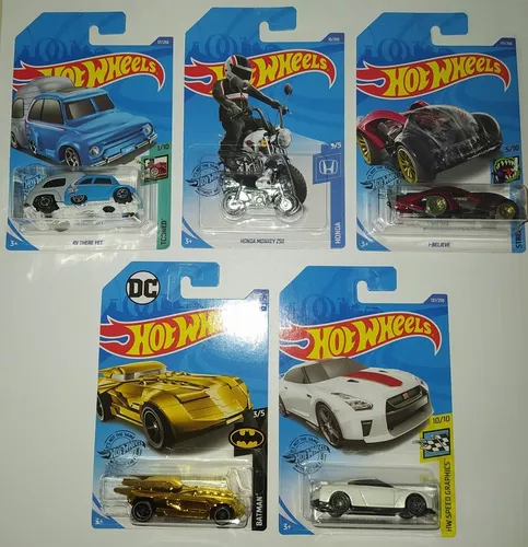 Kit 5 Carrinhos Hot Wheels Sortidos Original Coleção Brinde