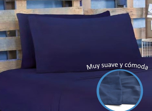 Juego De Sábanas | Azul Marino | Queen Size Vianney