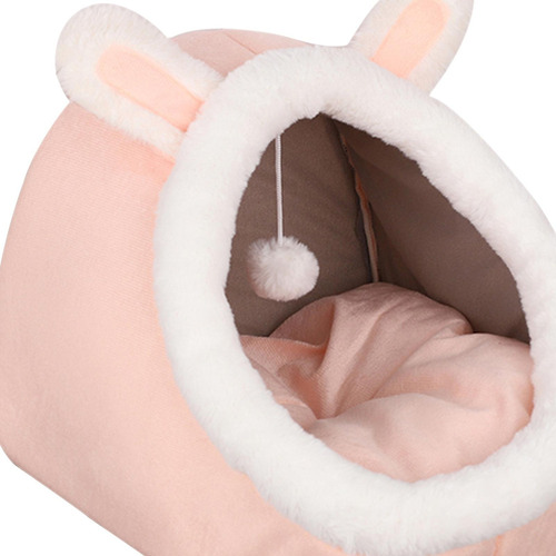 New Mascota Gato Cueva Cama Cálido Nido Rosa M M L Rosa M M