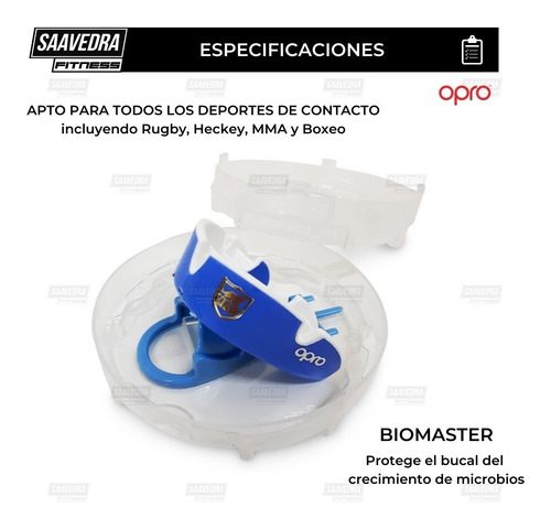 Imagen 4 de 10 de Protector Bucal Opro Silver Uar Rugby Hockey Mma