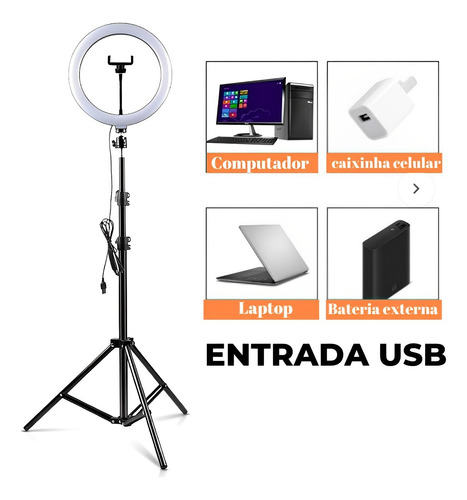 Iluminador Ring Light Ring Light Led Right Light Tripe
